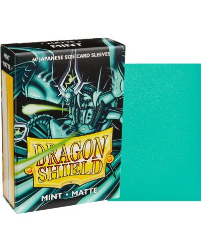 Протектори за карти Dragon Shield Sleeves - Small Matte Mint (60 бр.) - 2
