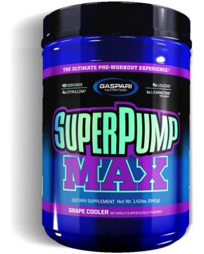 SuperPump Max, грозде, 640 g, Gaspari Nutrition - 1