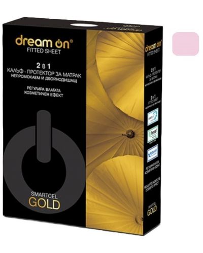 Протектор за матрак Dream On - Smartcel Gold, розов - 1