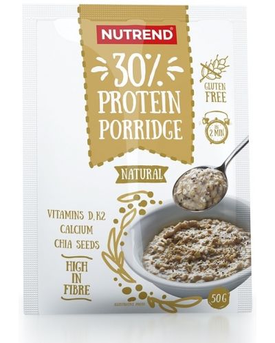 Protein Porridge, натурална, 5 сашета, Nutrend - 2
