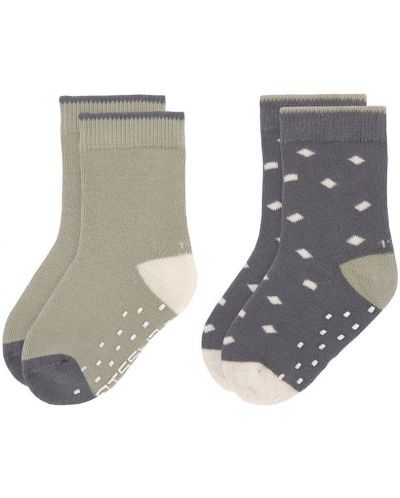Противоплъзгащи чорапи Lassig - 19-22 размер, маслина, 2 чифта - 1