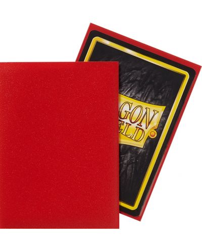 Протектори за карти Dragon Shield - Matte Sleeves Standard Size, Crimson (100 бр.) - 3