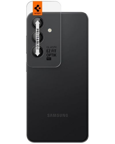 Протектор за камера Spigen - Glass tR EZ Fit Optik Pro, Galaxy S24 Plus, 2 броя - 2
