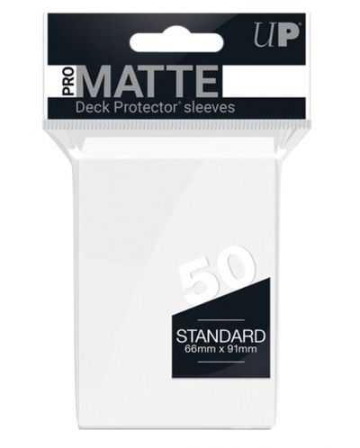 Протектори за карти Ultra Pro - PRO-Matte Standard Size, White (50 бр.) - 1