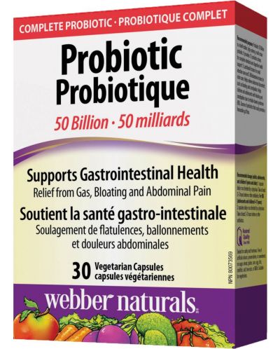 Probiotic 50 Billion, 30 веге капсули, Webber Naturals - 1