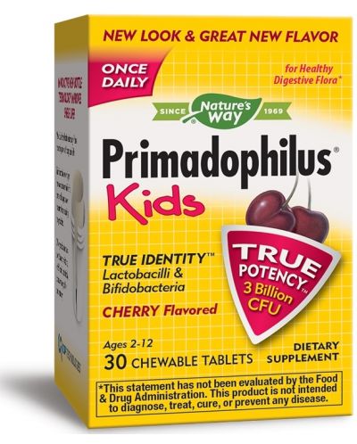 Primadophilus Kids, череша, 30 дъвчащи таблетки, Nature's Way - 1