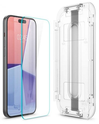 Стъклен протектор Spigen - Glas.tR Ez-Fit , iPhone 15 Plus - 1
