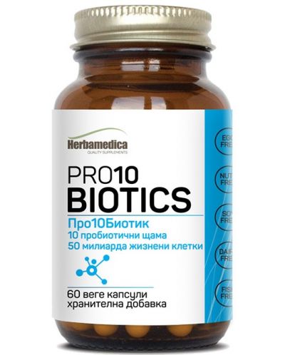 Pro10 Biotics, 60 капсули, Herbamedica - 1