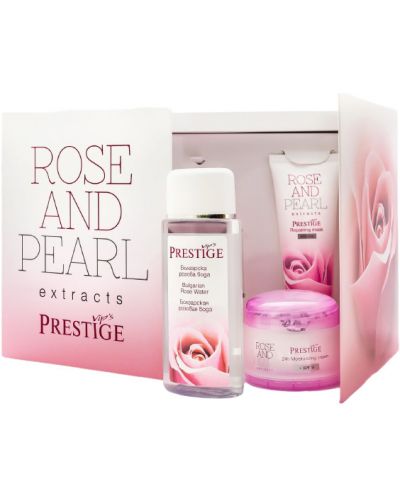 Prestige Rose and Pearl Комплект - Розова вода, Маска за лице и Крем за лице, 135 + 75 + 50 ml - 1