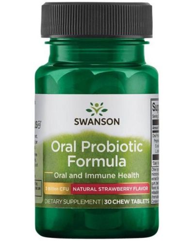 Oral Probiotic Formula, 30 дъвчащи таблетки, Swanson - 1
