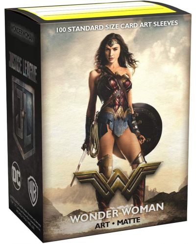 Протектори за карти Dragon Shield - Matte Art Sleeves Standard Size, Wonder Woman (100 бр.) - 1