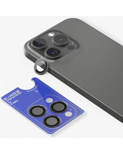 Протектори за камера Blueo - Sapphire Crystal, iPhone 14 Pro/14 Pro Max, black - 2