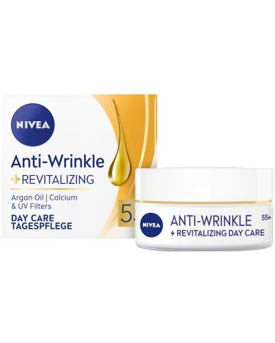 Nivea Anti-Wrinkle Комплект против бръчки - Дневен и нощен крем, 55+, 2 х 50 ml - 2