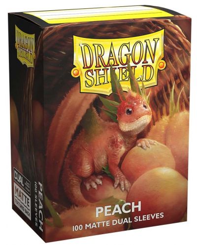 Протектори за карти Dragon Shield Dual Sleeves - Matte Peach (100 бр.) - 1