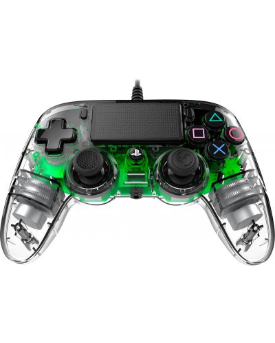 Контролер Nacon за PS4 - Wired Illuminated Compact Controller, crystal green - 2