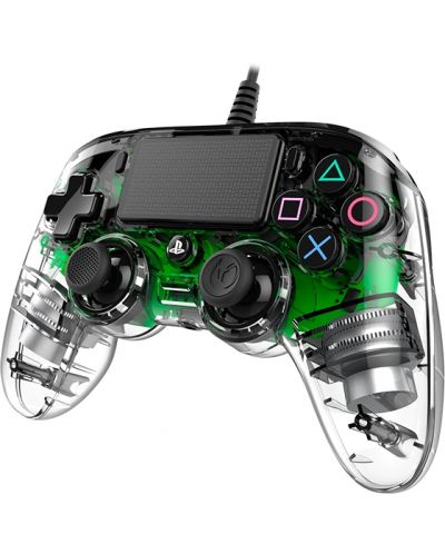 Контролер Nacon за PS4 - Wired Illuminated Compact Controller, crystal green - 3