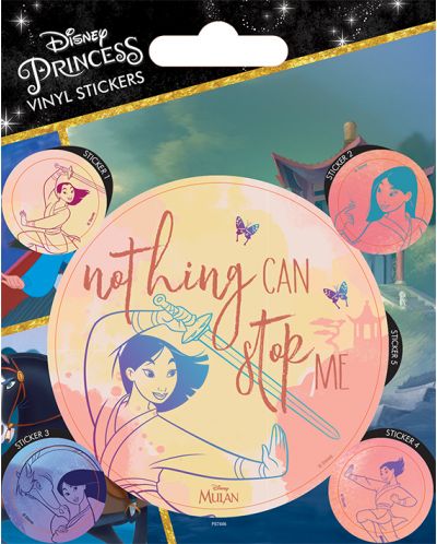 Стикери Pyramid Disney: Mulan - Nothing Can Stop Me