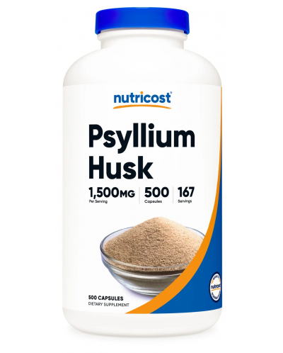 Psyllium Husk, 500 капсули, Nutricost - 1