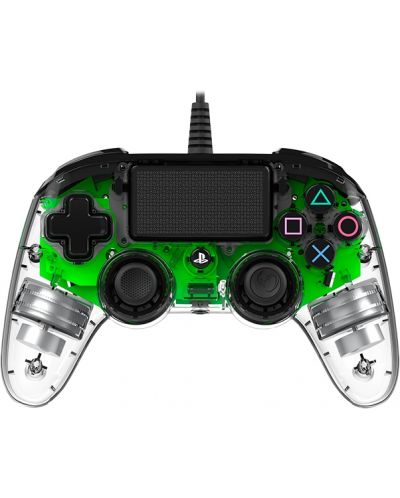 Контролер Nacon за PS4 - Wired Illuminated Compact Controller, crystal green - 10