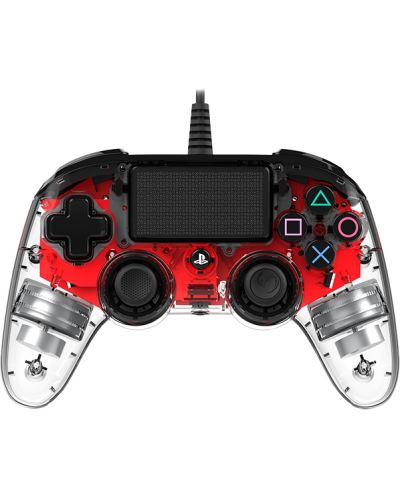 Контролер Nacon - Wired Illuminated Compact Controller, червен (PS4) - 6