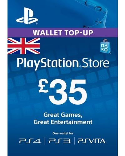 PS Network предплатена карта - £35 (PS3, PS4, PS Vita) - 1