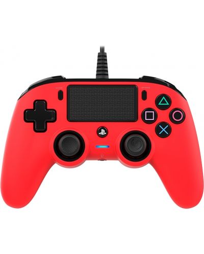Контролер Nacon за PS4  - Wired Compact, червен - 1