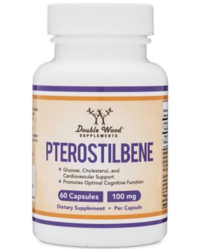 Pterostilbene, 100 mg, 60 капсули, Double Wood - 1