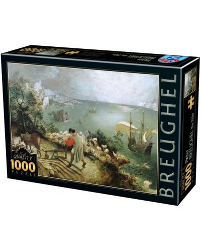 Пъзел D-Toys от 1000 части - Пейзаж с падането на Икар, Питер Брьогел Стари - 1