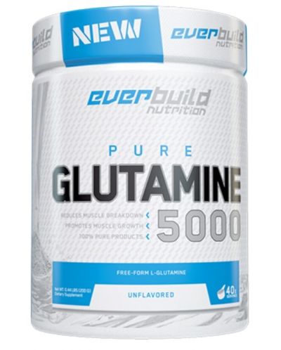 Pure Glutamine 5000, 200 g, Everbuild - 1
