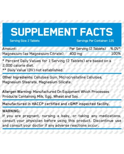 Pure Magnesium 200, 200 mg, 100 таблетки, Everbuild - 2