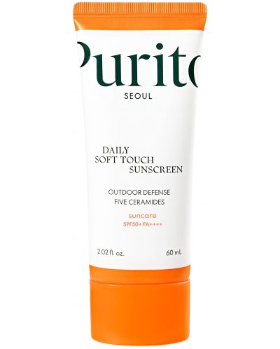 Purito Seoul Слънцезащитен крем за лице Daily Soft Touch, SPF50+, 60 ml - 1