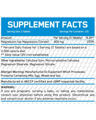 Pure Magnesium 200, 200 mg, 250 таблетки, Everbuild - 2