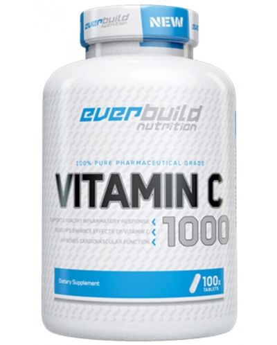 Pure Vitamin C 1000, 100 таблетки, Everbuild - 1