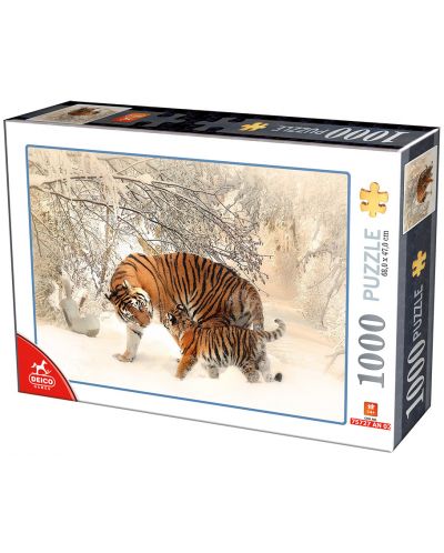 Пъзел Deico Games от 1000 части - Тигри - 1