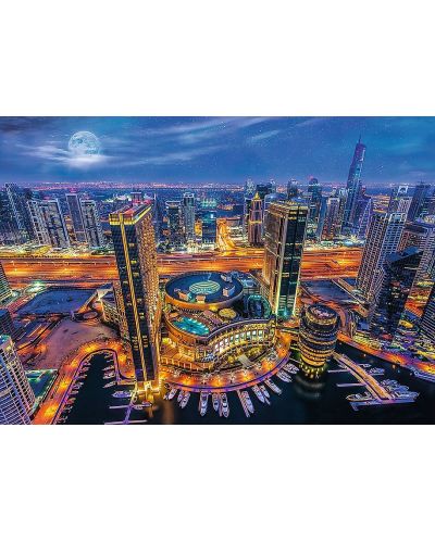 Пъзел Trefl от 2000 части - Светлините на Дубай - 2