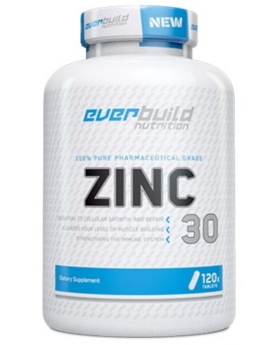 Pure Zinc 30, 30 mg, 120 таблетки, Everbuild - 1