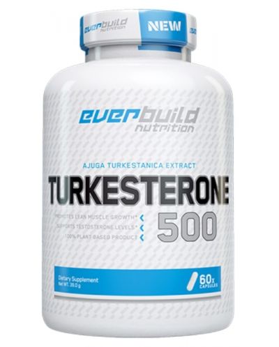 Pure Turkesterone 500, 500 mg, 60 капсули, Everbuild - 1