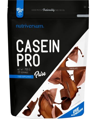 Pure Casein Pro, шоколад, 700 g, Nutriversum - 1
