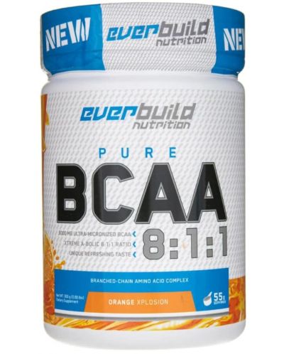 Pure BCAA 8:1:1, портокал, 300 g, Everbuild - 1