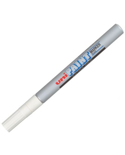 Перманентен маркер Uniball на маслена основа – Сребърен, 0.8 mm - 1
