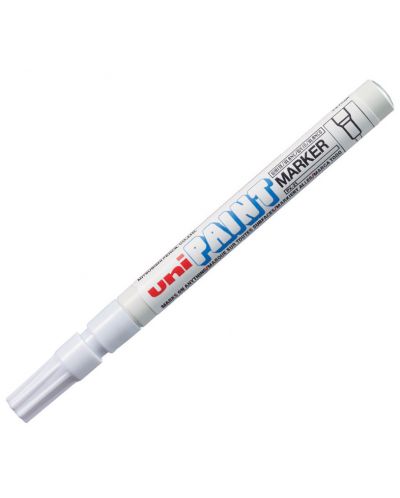 Перманентен маркер Uniball на маслена осново – Бял - 1