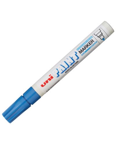 Перманентен маркер Uniball на маслена осново – Светлосин - 1
