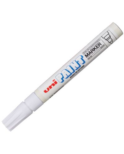 Перманентен маркер Uniball на маслена осново – Бял - 1