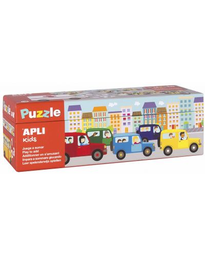 Детски пъзел Apli - Смятане с превозни средства, 30 елемента - 1