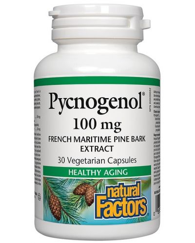 Pycnogenol, 100 mg, 30 капсули, Natural Factors - 1