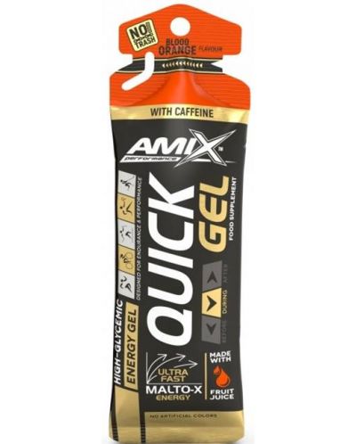 Quick Energy Gel Box, червен портокал, 40 шота x 45 g, Amix - 2