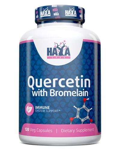 Quercetin with Bromelain, 120 капсули, Haya Labs - 1