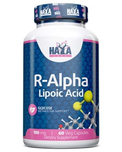 R-Alpha Lipoic Acid, 100 mg, 60 капсули, Haya Labs - 1