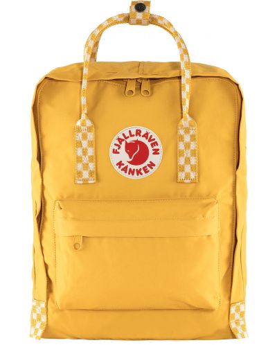 Раница Fjallraven - Kanken Ochre-Chess Pattern, 16l, жълта - 2