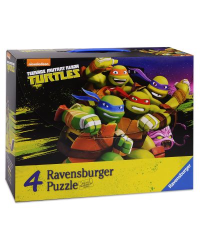Пъзел Ravensburger 4 в 1 - Костенурките нинджа